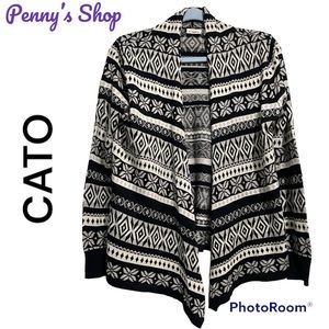 Cato black and white women’s cardigan